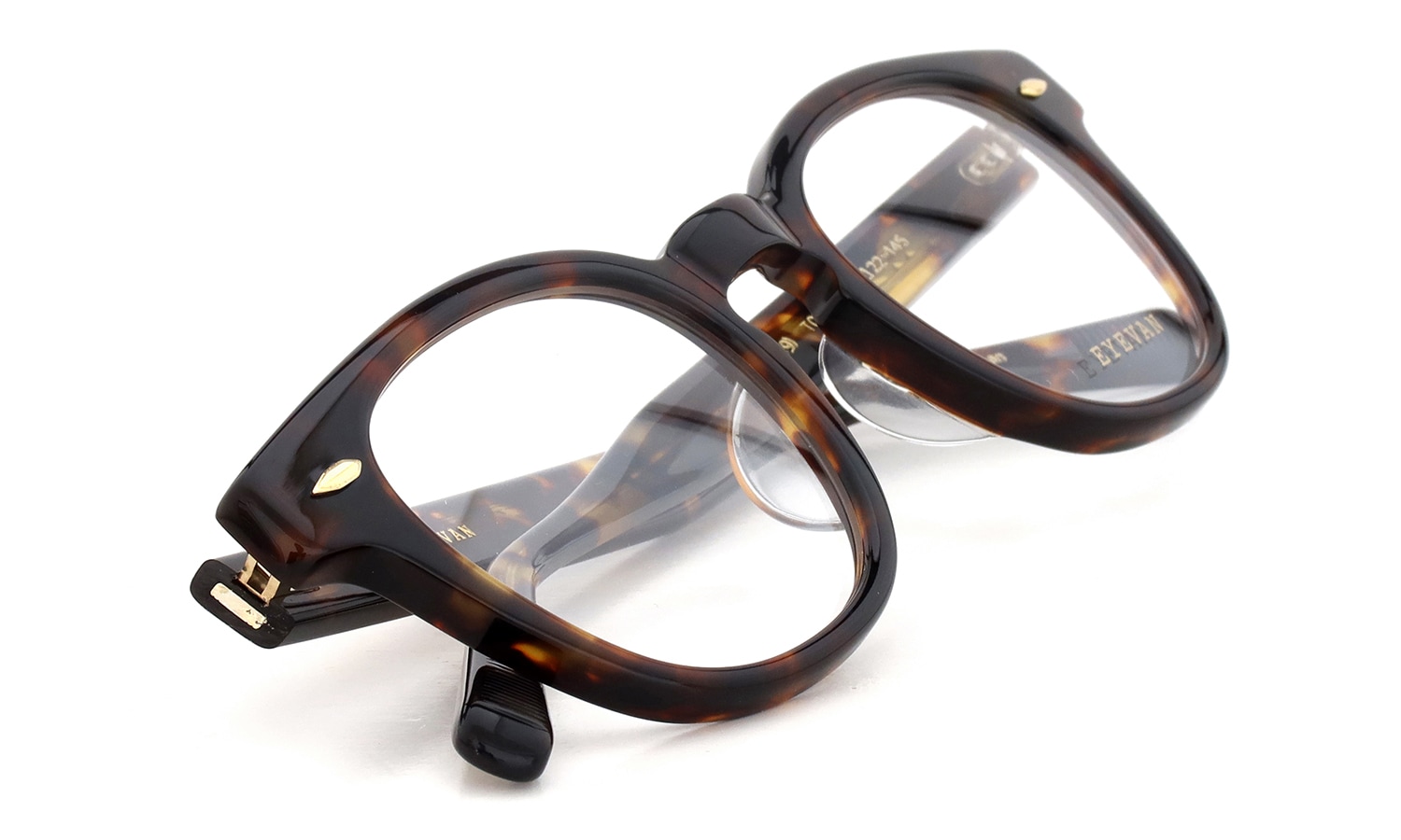 EYEVAN メガネ通販 Webb(49) col.TORT 折り畳んだ状態1