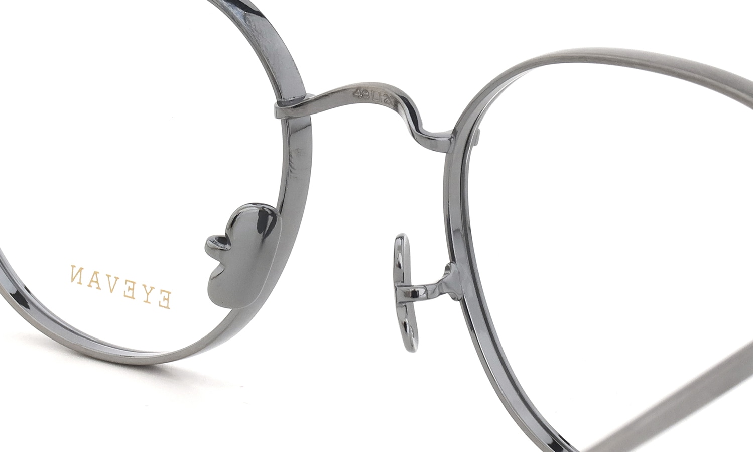 EYEVAN メガネ通販 York COL.P ブリッジ裏側とパットのディテール
