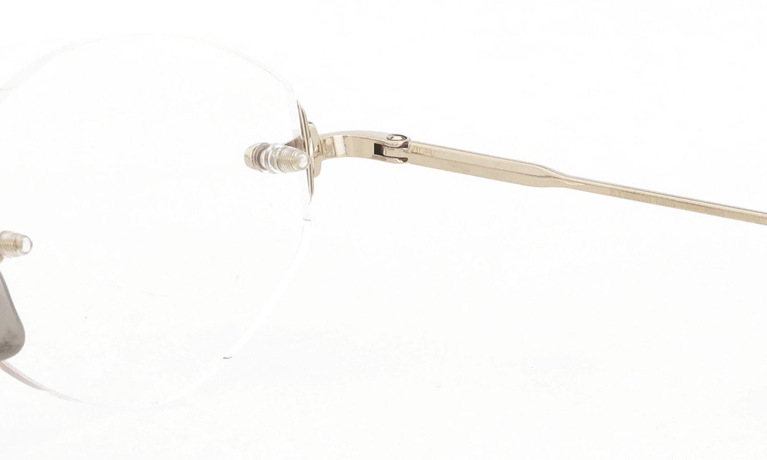 EYEVAN7285 メガネ通販 1196-1 (48) C.902 WHITE GOLD 右側ヒンジ裏面と右側テンプル