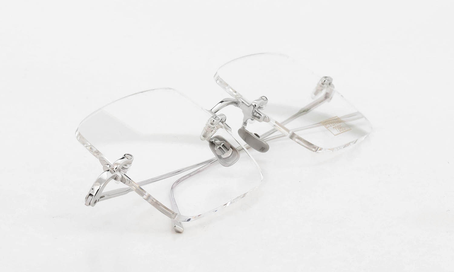 EYEVAN7285 縁無しメガネ通販 1196-2 (54) C.800 SILVER 折り畳んだ状態1