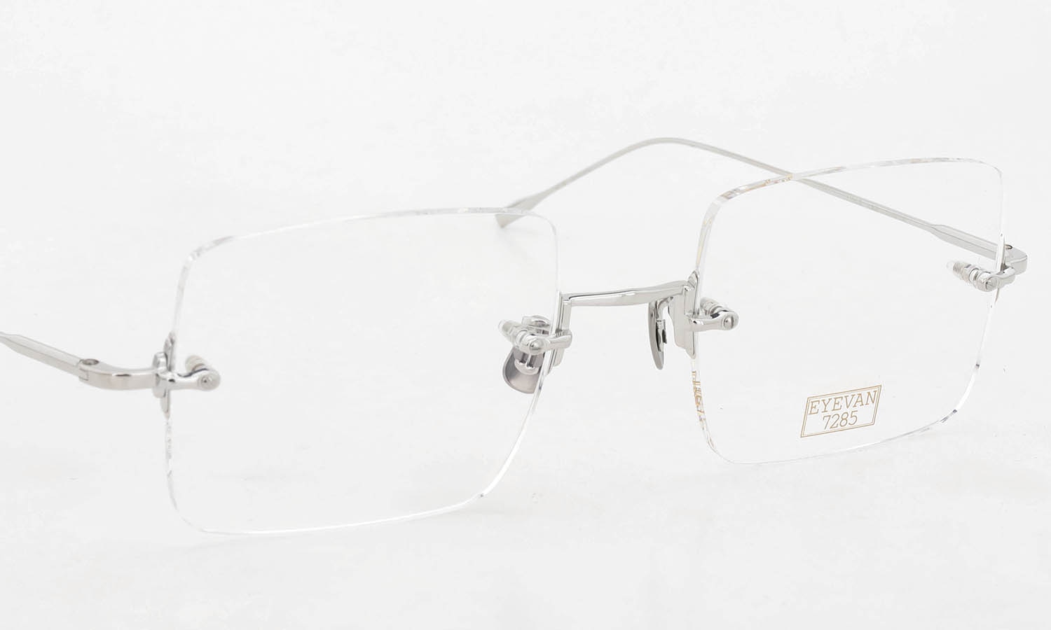 EYEVAN7285 縁無しメガネ通販 1196-2 (54) C.800 SILVER フロント