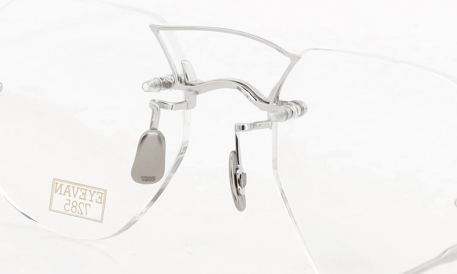 EYEVAN7285 メガネ通販 1296-2(53) c.800 二重のブリッジとパットのディテール