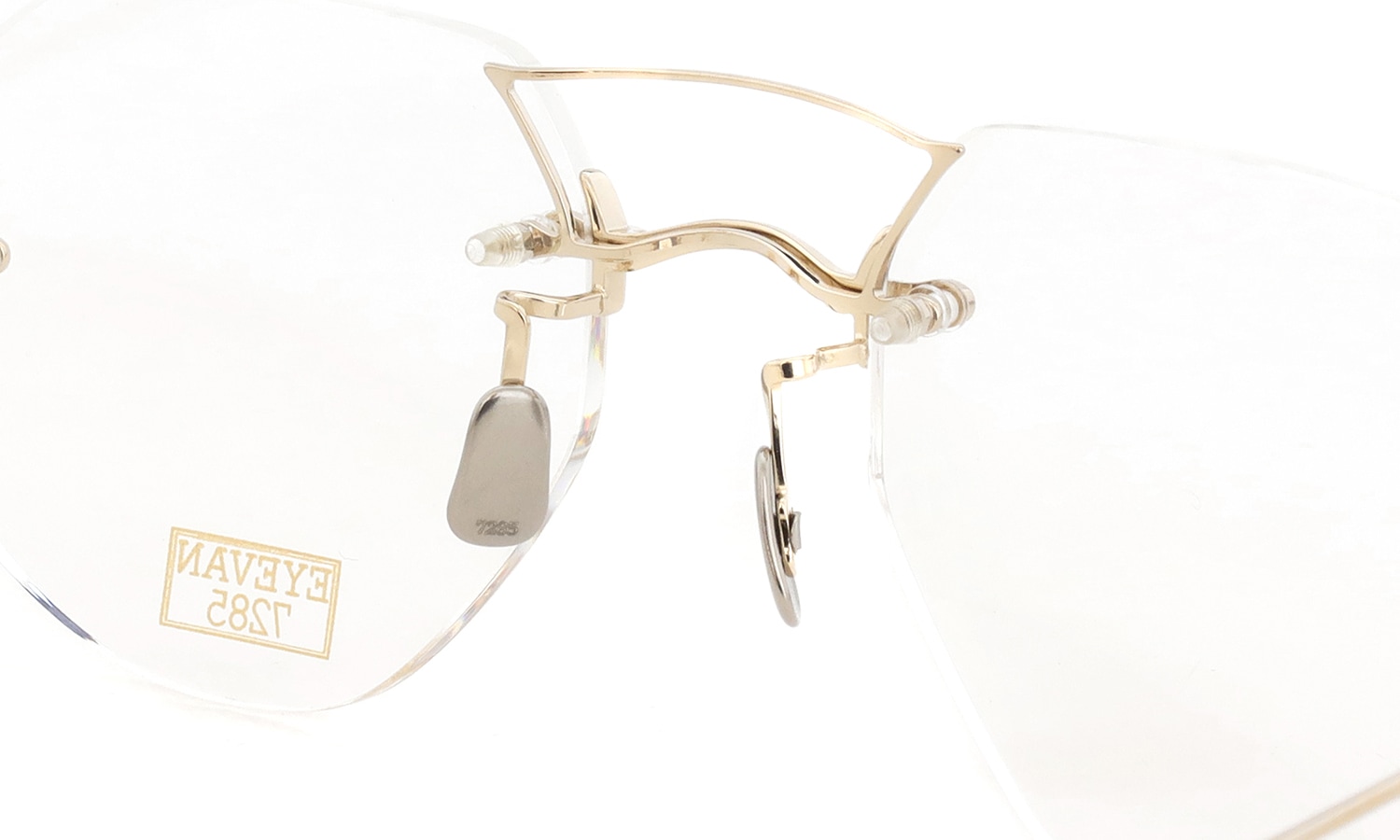 EYEVAN7285 メガネ通販 1296-2(53) c.902 二重のブリッジとパットのディテール