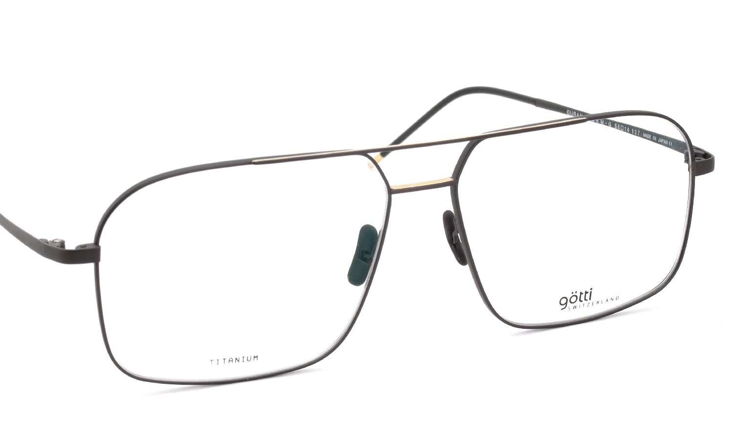 GOTTI SWITZERLAND メガネ DURAN col.BLKM-G フロント
