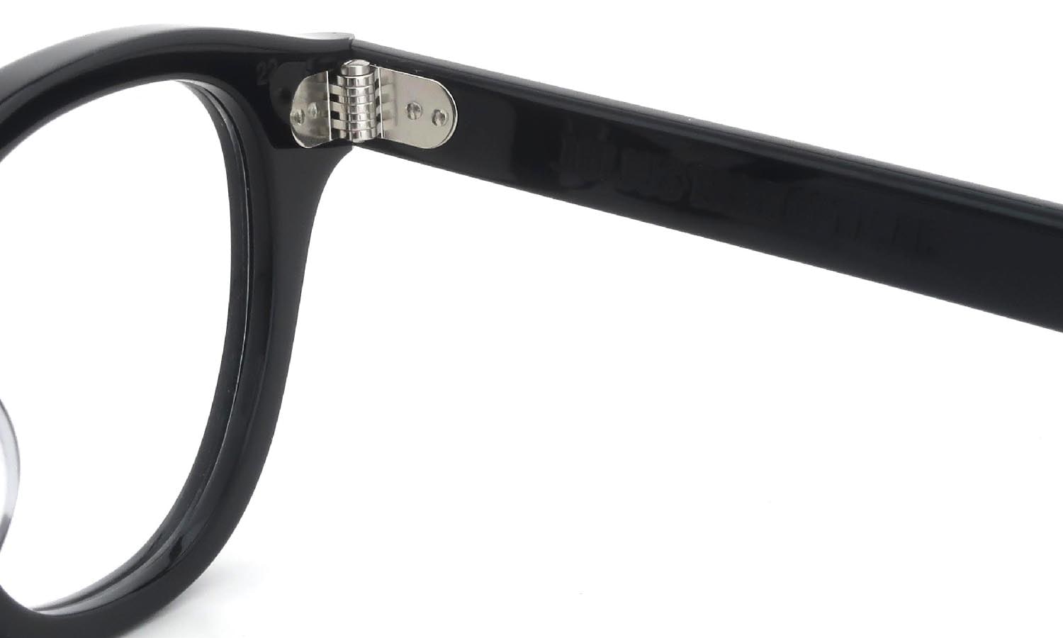 JULIUS TART OPTICAL メガネ通販 AR-48-22 col.BLACK 右側ヒンジ裏面と右側テンプル