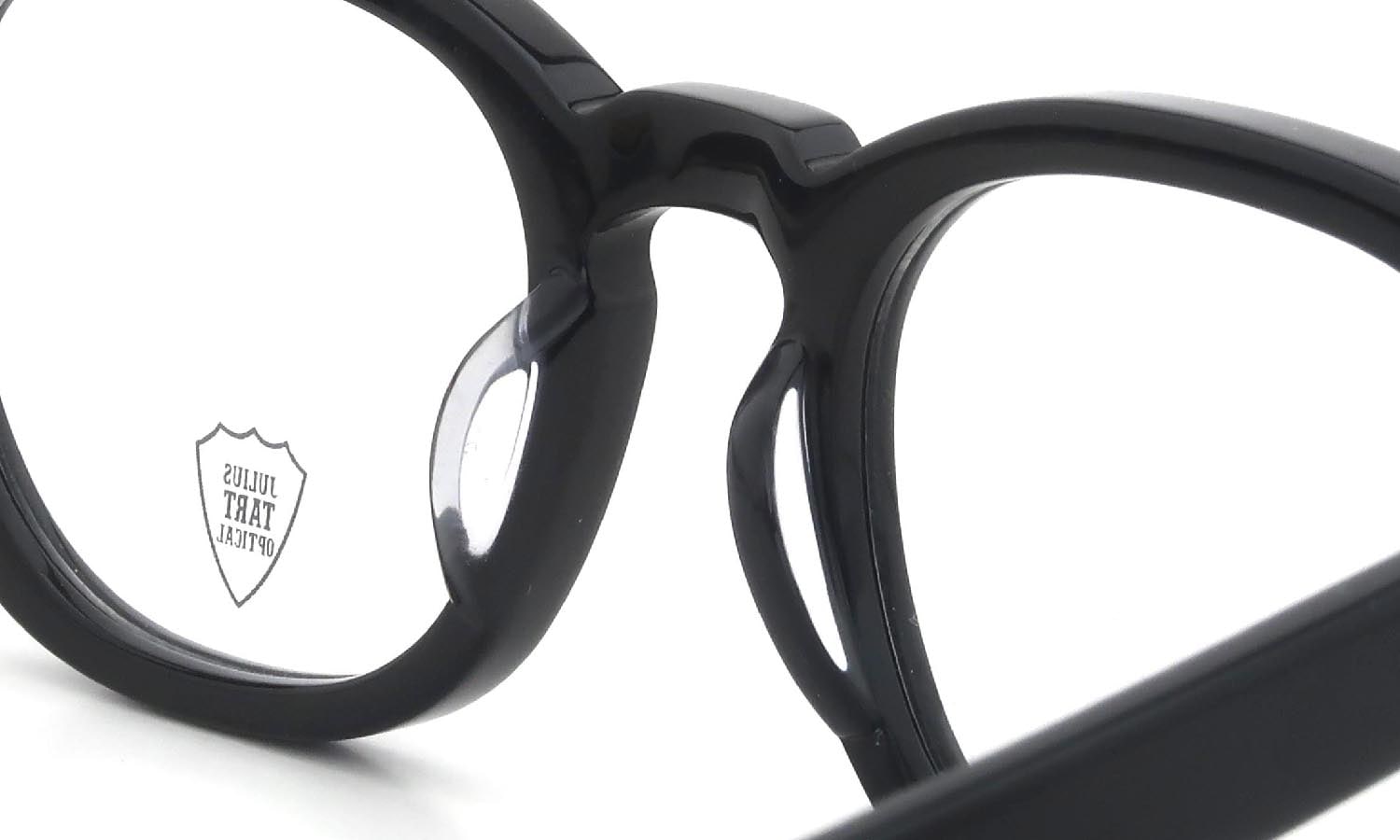 JULIUS TART OPTICAL メガネ通販 AR-48-22 col.BLACK ブリッジ裏側とパット形状のディテール