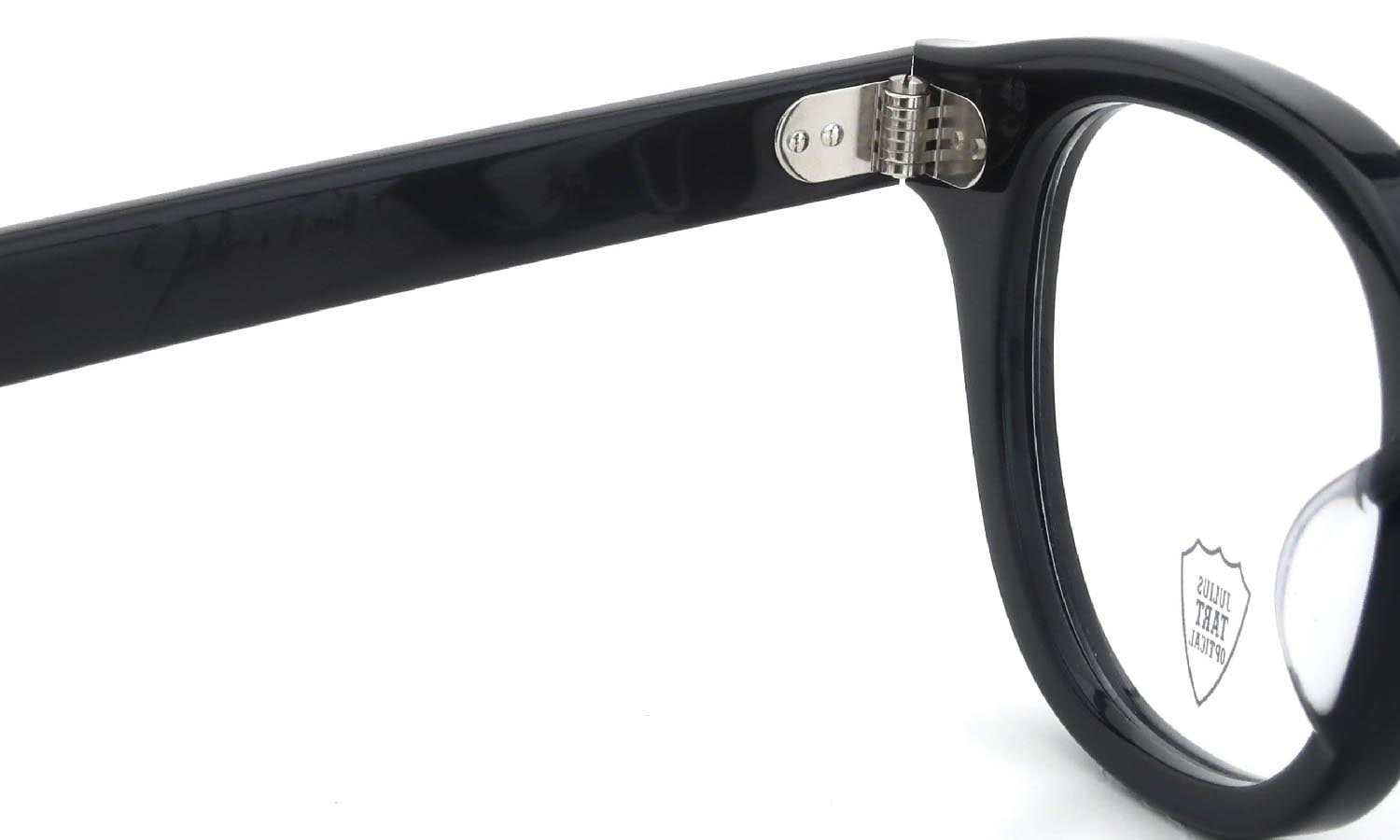 JULIUS TART OPTICAL メガネ通販 AR-48-22 col.BLACK 左側ヒンジ裏面と左側テンプル