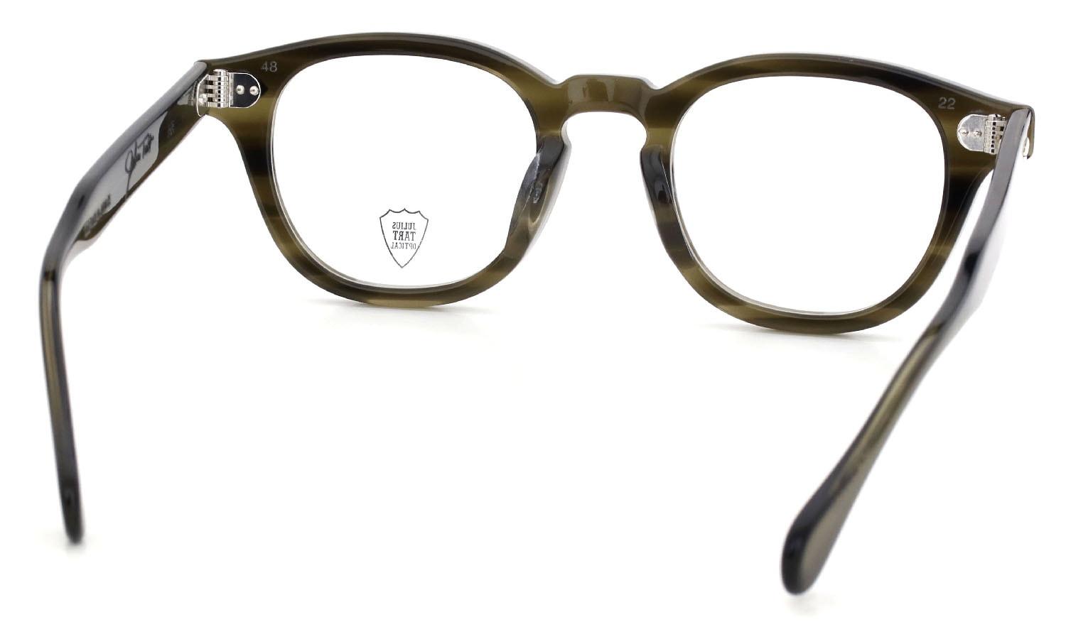 JULIUS TART OPTICAL メガネ通販 AR-48-22 col.OLIVE GREEN SASA フロント裏側