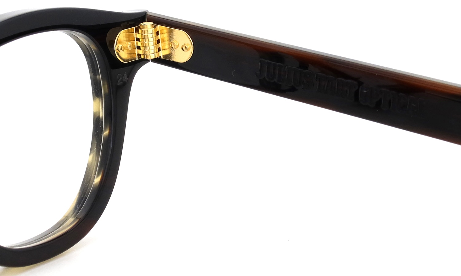 JULIUS TART OPTICAL AR Gold Edition メガネ通販 AR-44-24 Camo Sasa/Gold PL-101Ce 右側ヒンジ裏と右テンプル