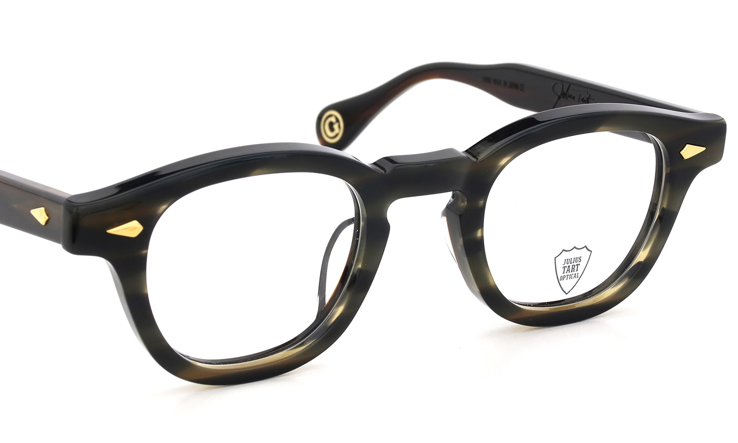 JULIUS TART OPTICAL AR Gold Edition メガネ通販 AR-44-24 Camo Sasa/Gold PL-101Ce フロント