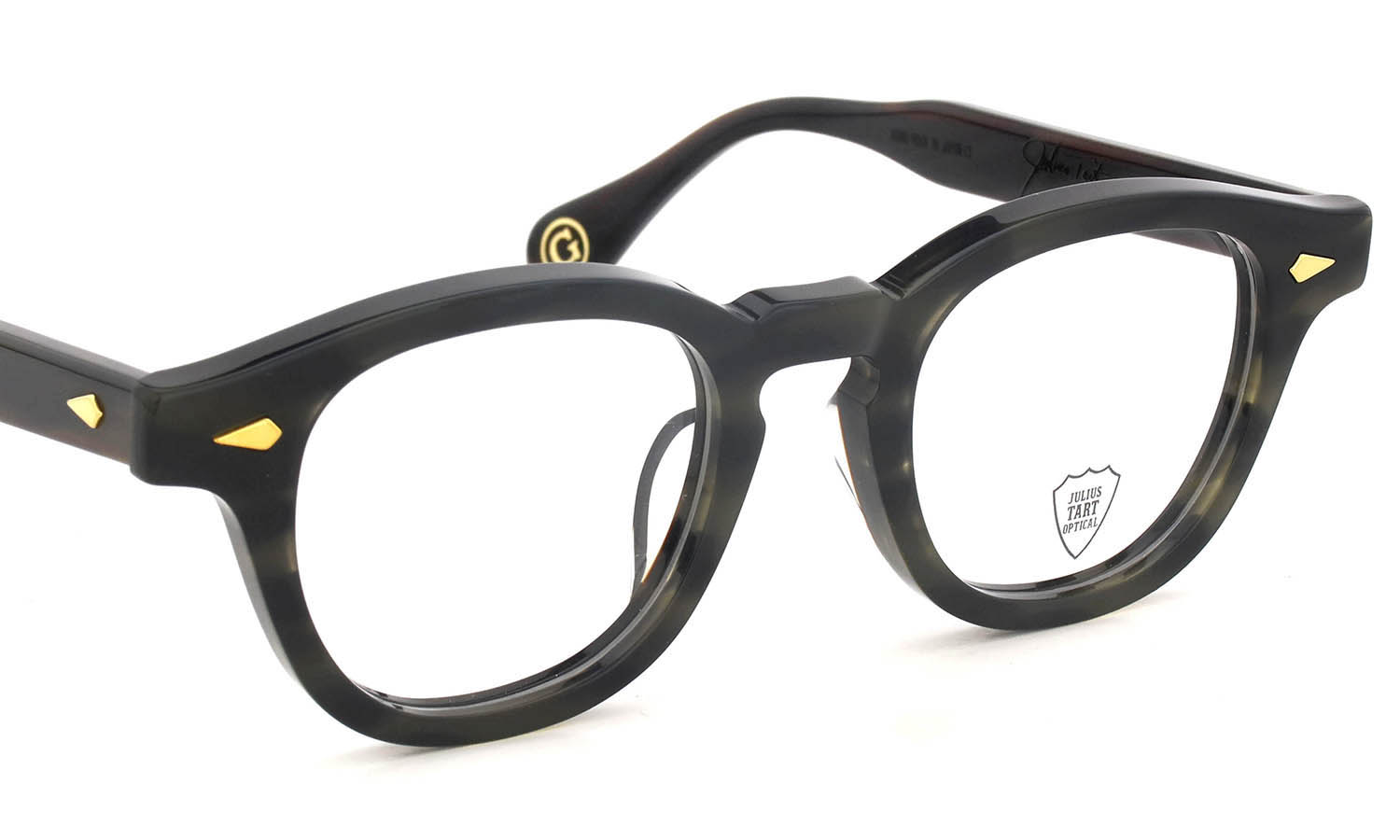 JULIUS TART OPTICAL AR Gold Series メガネ通販 AR-46-22 Camo Sasa/Gold PL-002Ce