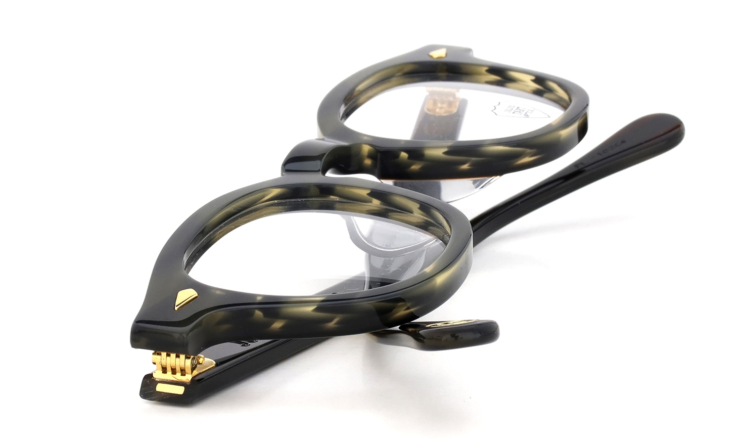 JULIUS TART OPTICAL AR Gold Edition メガネ通販 AR-46-24 Camo Sasa/Gold PL-102Ce 折り畳んだ状態1