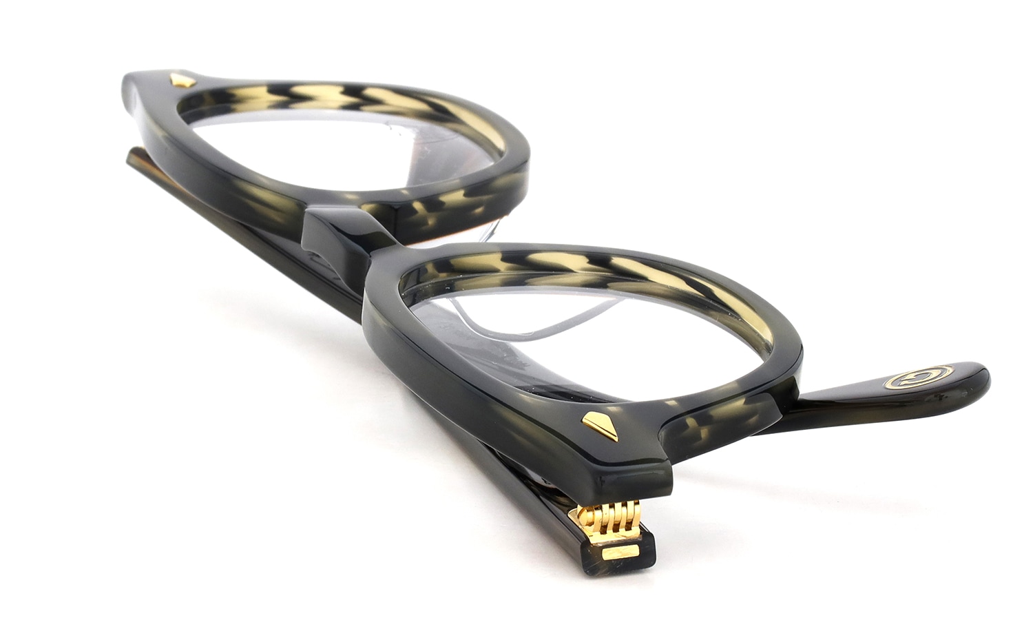 JULIUS TART OPTICAL AR Gold Edition メガネ通販 AR-46-24 Camo Sasa/Gold PL-102Ce 折り畳んだ状態2