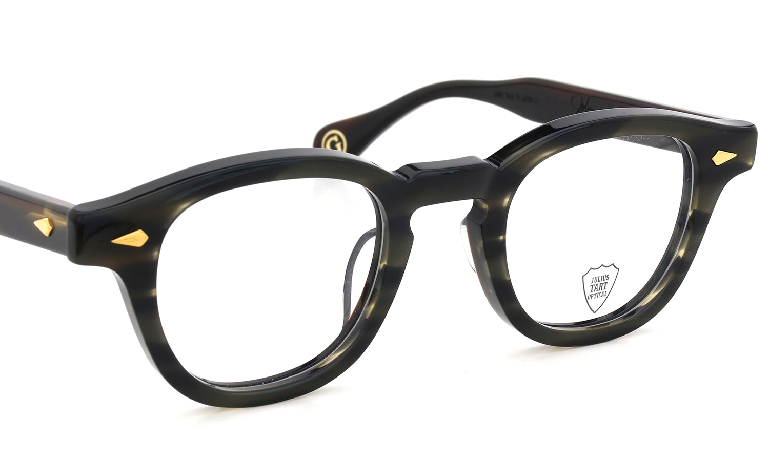 JULIUS TART OPTICAL AR Gold Edition メガネ通販 AR-46-24 Camo Sasa/Gold PL-102Ce フロント