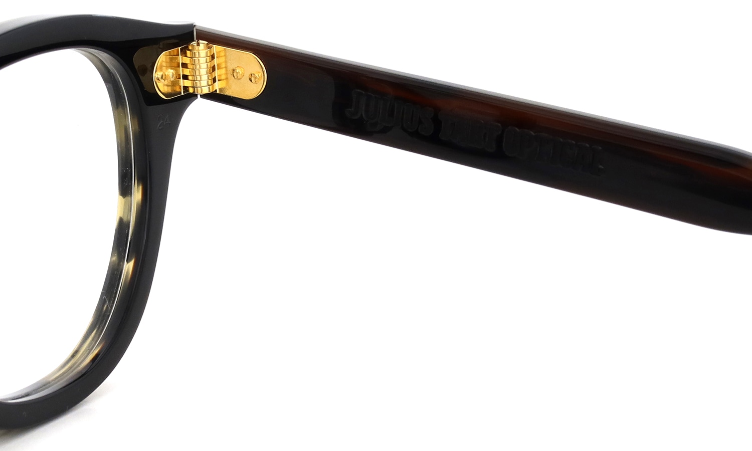 JULIUS TART OPTICAL AR Gold Edition メガネ通販 AR-48-24 Camo Sasa/Gold PL-103Ce 右側ヒンジ裏と右テンプル