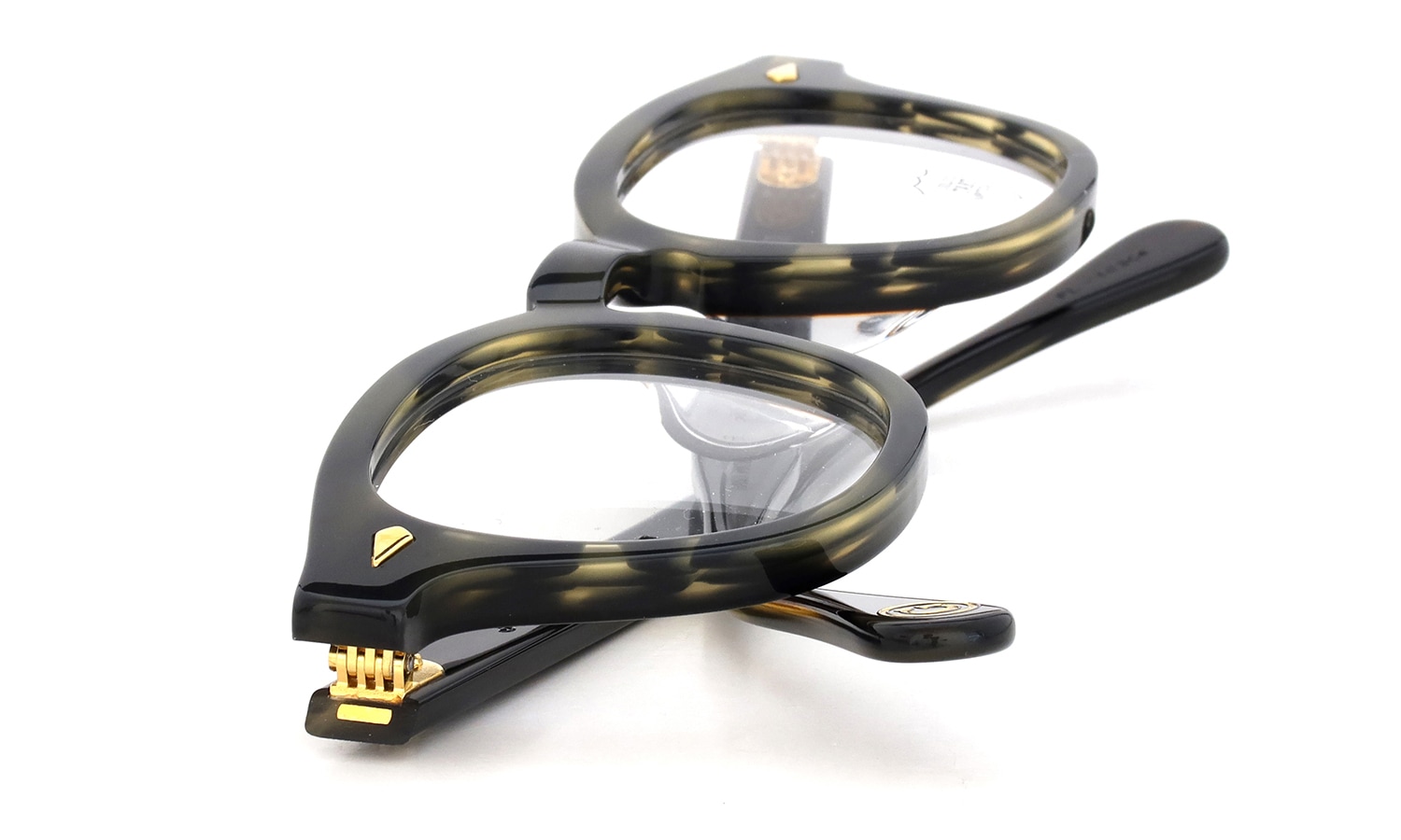 JULIUS TART OPTICAL AR Gold Edition メガネ通販 AR-48-24 Camo Sasa/Gold PL-103Ce 折り畳んだ状態1