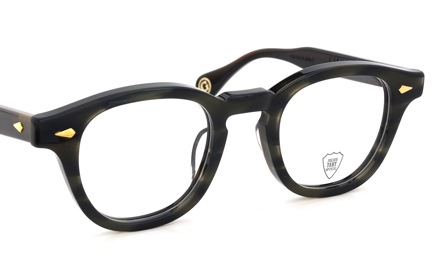 JULIUS TART OPTICAL AR Gold Edition メガネ通販 AR-48-24 Camo Sasa/Gold PL-103Ce フロント