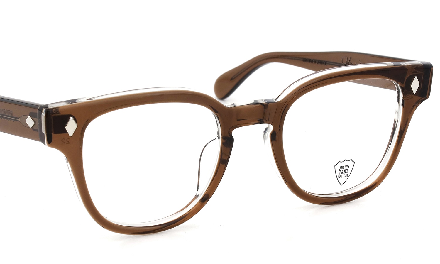 JULIUS TART OPTICAL メガネ BRYAN-48-22 col.BROWN CRYSTAL II フロント