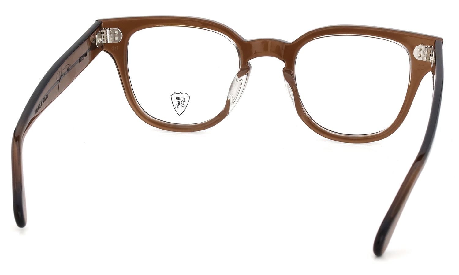 JULIUS TART OPTICAL メガネ BRYAN-48-22 col.BROWN CRYSTAL II 裏側