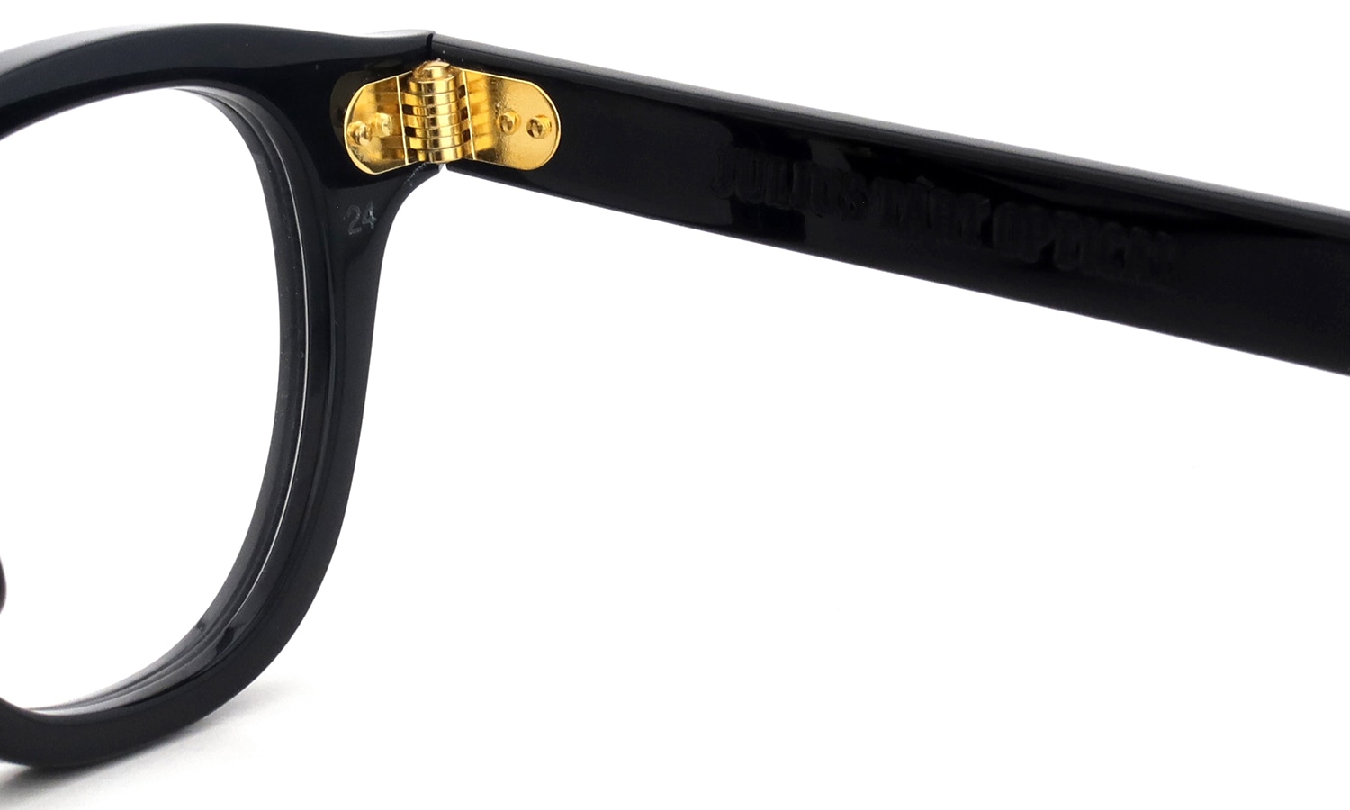 JULIUS TART OPTICAL [CHINATOWN SPECIAL ORDER] メガネ AR-46-24 NYC Gold col.Black/Gold 右側ヒンジ裏と右テンプル