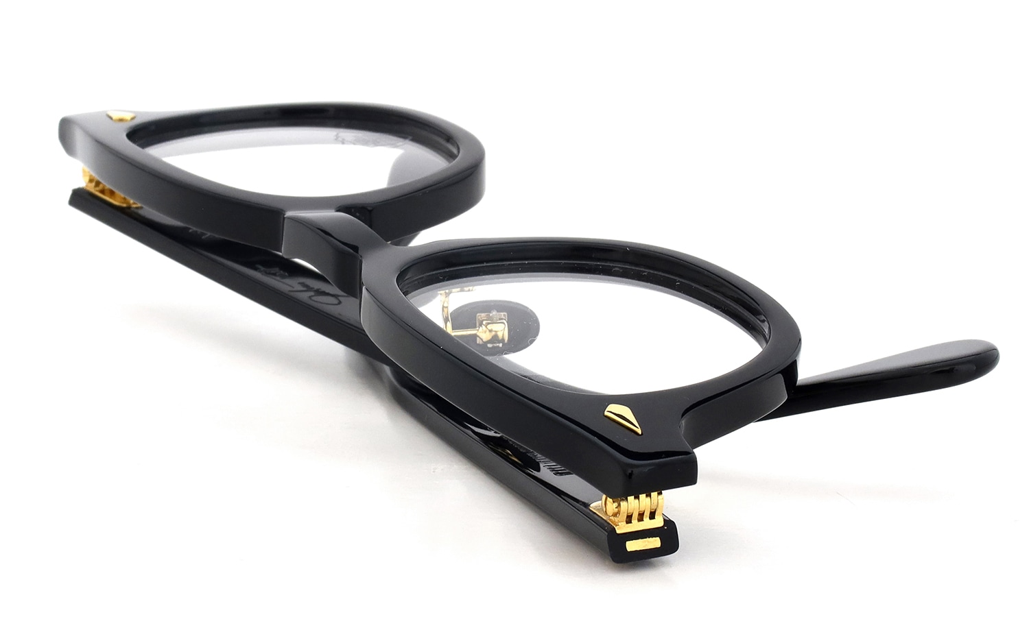 JULIUS TART OPTICAL [CHINATOWN SPECIAL ORDER] メガネ AR-46-24 NYC Gold col.Black/Gold 折り畳んだ状態2