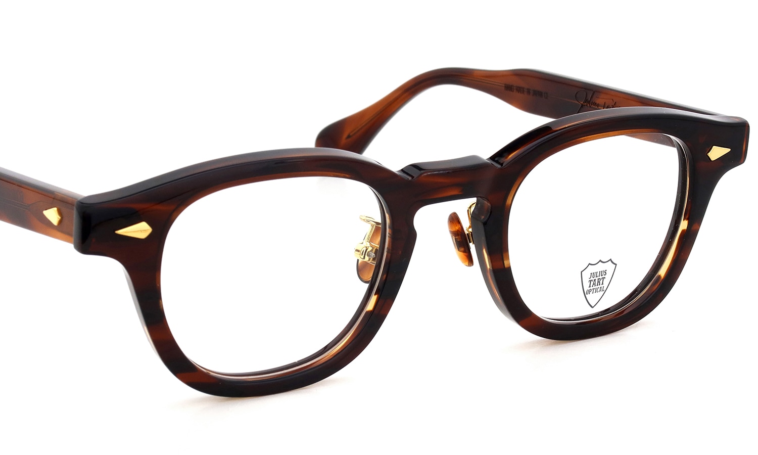 JULIUS TART OPTICAL [CHINATOWN SPECIAL ORDER] メガネ AR-46-24 NYC Gold col.Demi Amber/Gold フロント