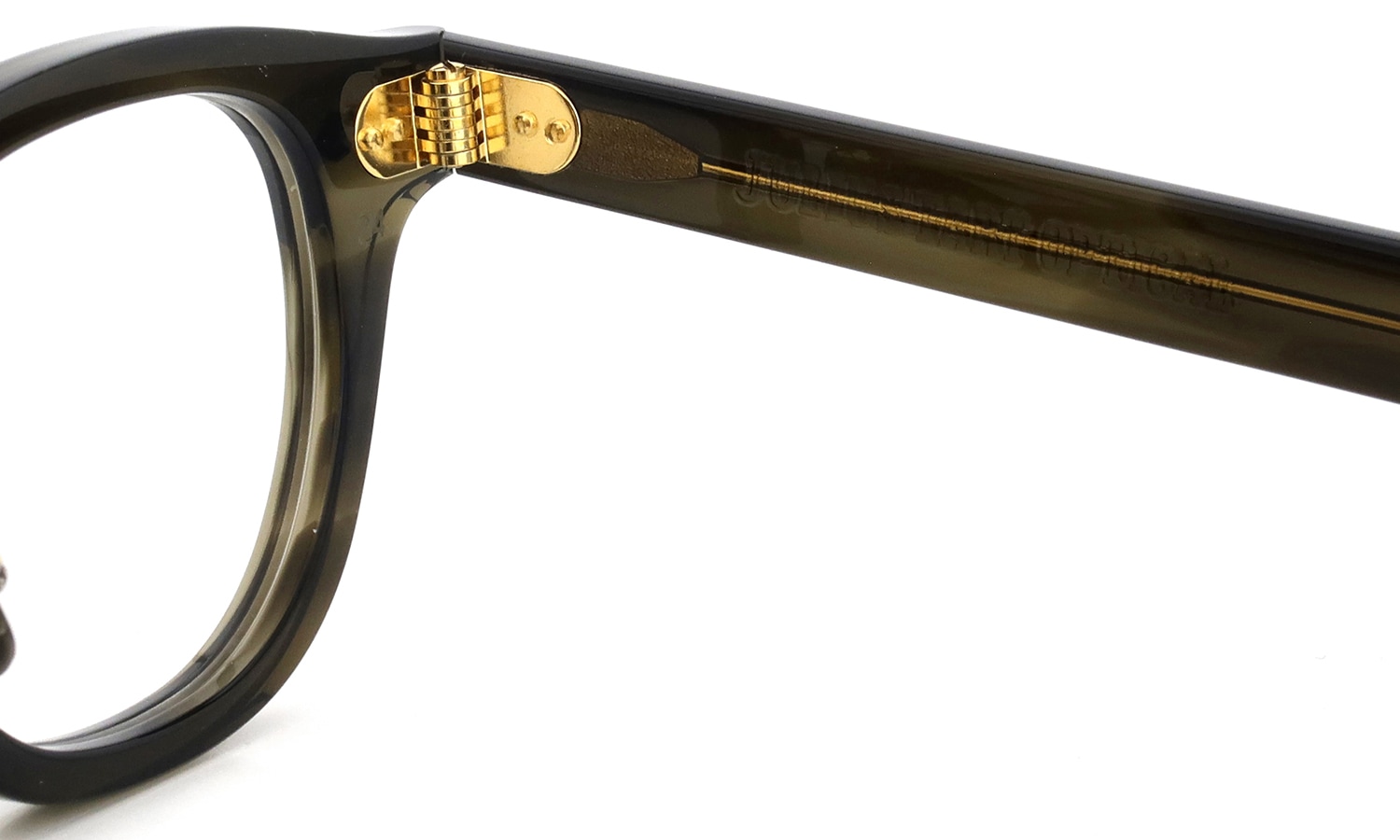 JULIUS TART OPTICAL [CHINATOWN SPECIAL ORDER] メガネ AR-46-24 NYC Gold col.Olive Green Sasa/Gold 右側ヒンジ裏と右テンプル
