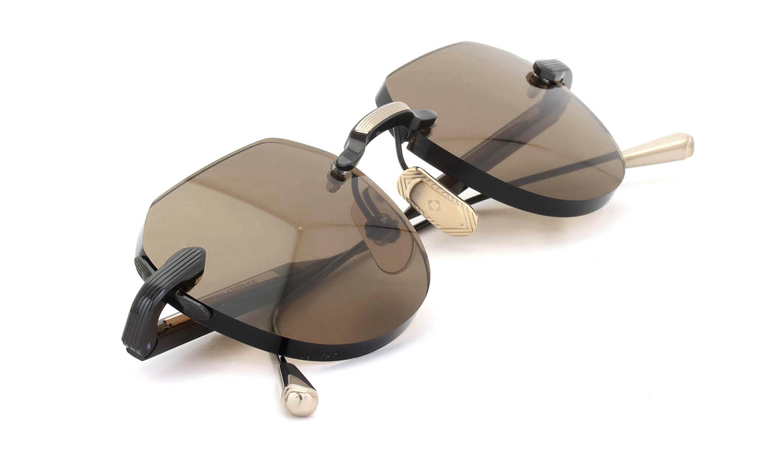 Lunetterie Generale サングラス通販 GRAND PRIX Black / 16K Gold / Solid Bronze