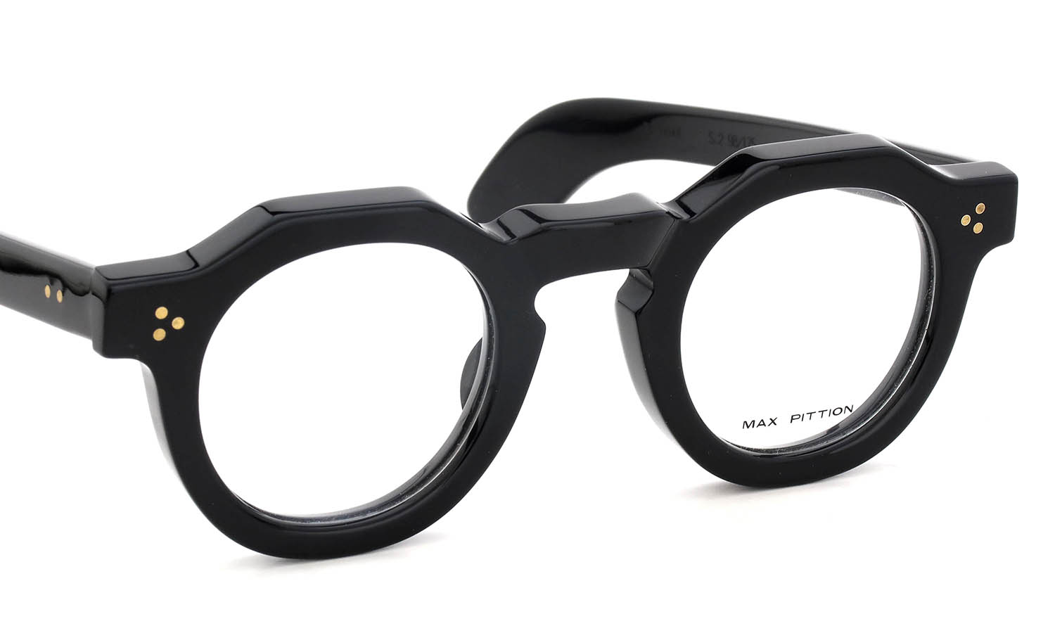 MAX PITTION マックス ピティオン メガネ通販 HUGO 44-28 PIANO BLACK PL-004A