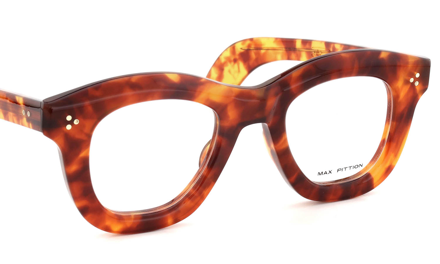 MAX PITTION 初期限定モデル メガネ V WELLINGTON 46-24 LIGHT TORT PL-003D