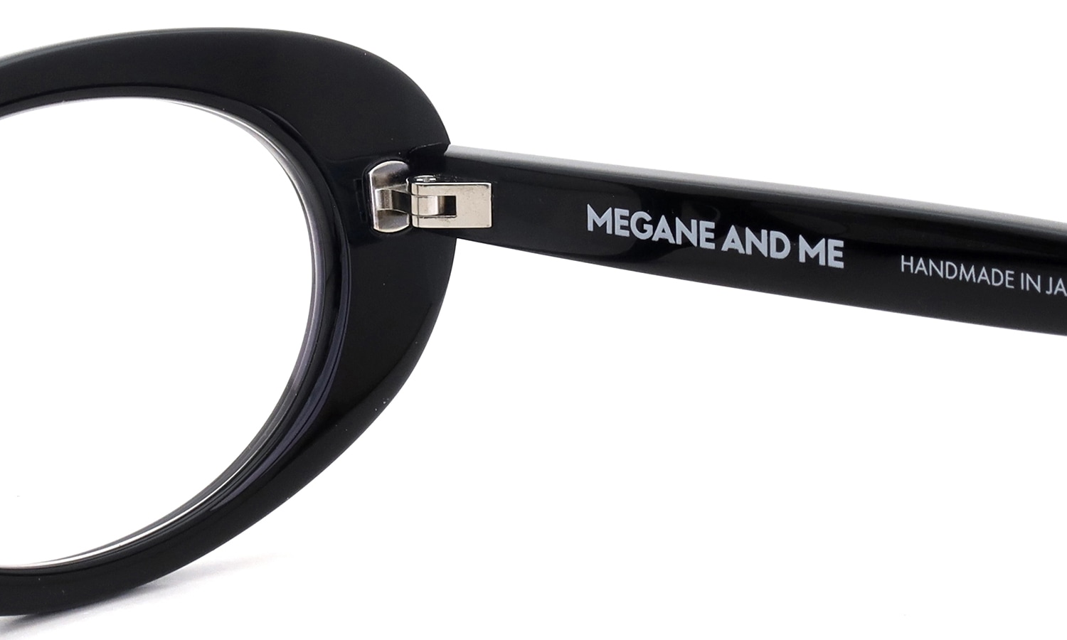 MEGANE AND ME メガネ ME051 DEVON col.BK 右ヒンジと右テンプルの裏側