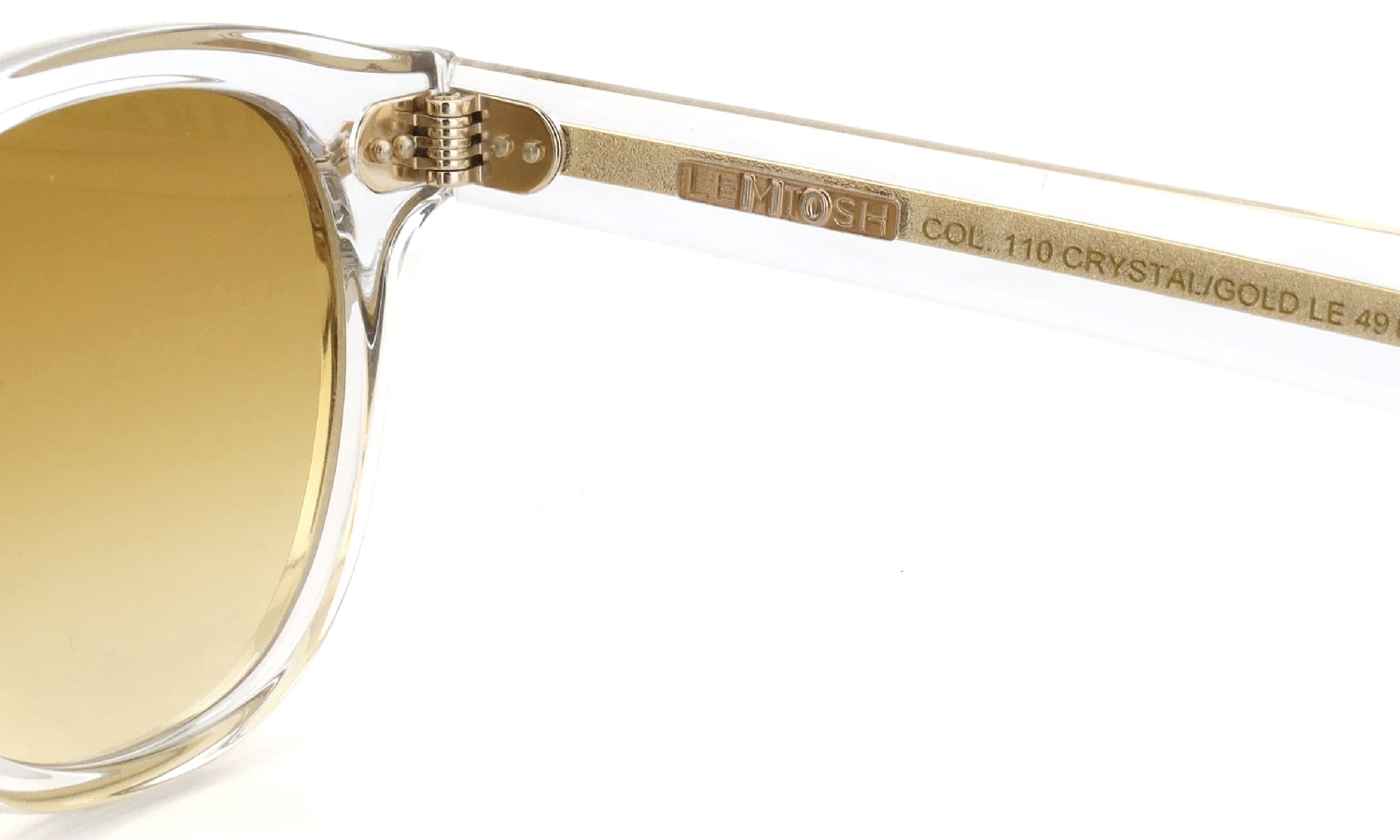 モスコット MOSCOT 110周年記念 限定サングラス通販 LEMTOSH レムトッシュ CRYSTAL / GOLD CHESTNUT FADE 49□24 + ZIP CASE