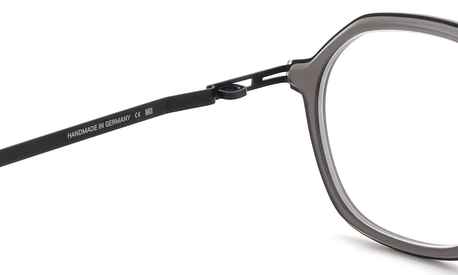 MYKITA メガネ DIMAS COL.692 左側ヒンジと左テンプルの裏側ディテール