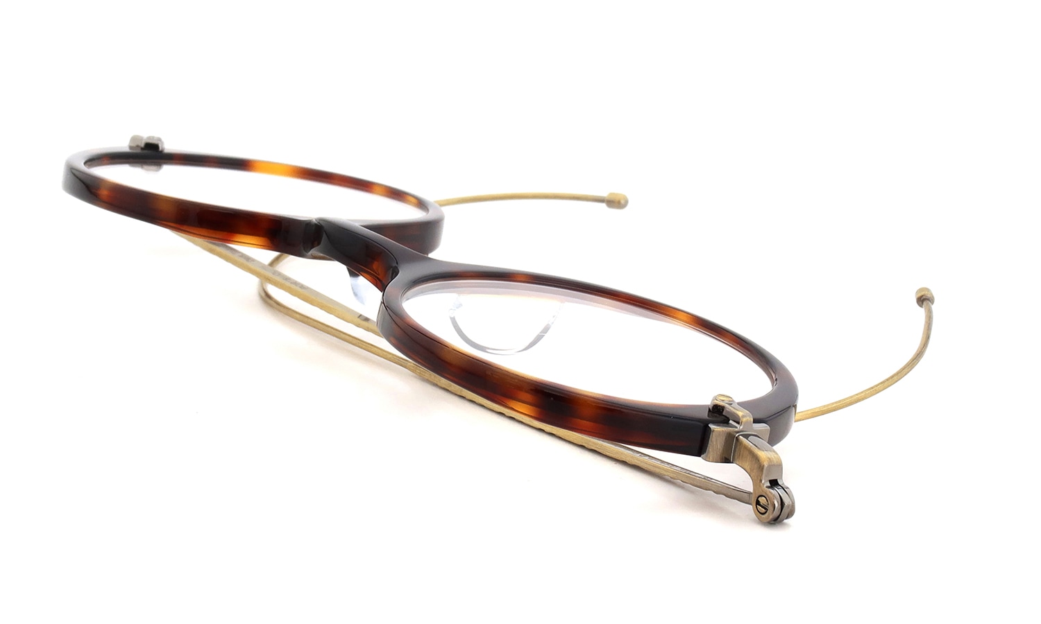 Oliver Goldsmith 100周年記念モデル 限定復刻メガネ通販 PORTSMOUTH col.Dark Tortoiseshell 折り畳んだ状態2