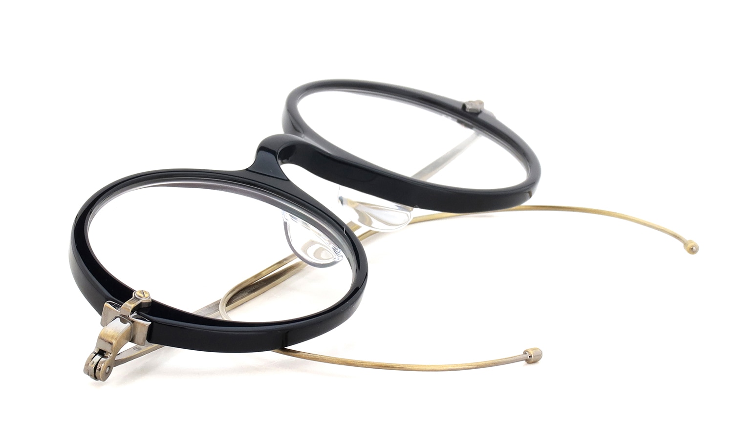Oliver Goldsmith 100周年記念モデル 限定復刻メガネ通販 PORTSMOUTH col.Nero 折り畳んだ状態1