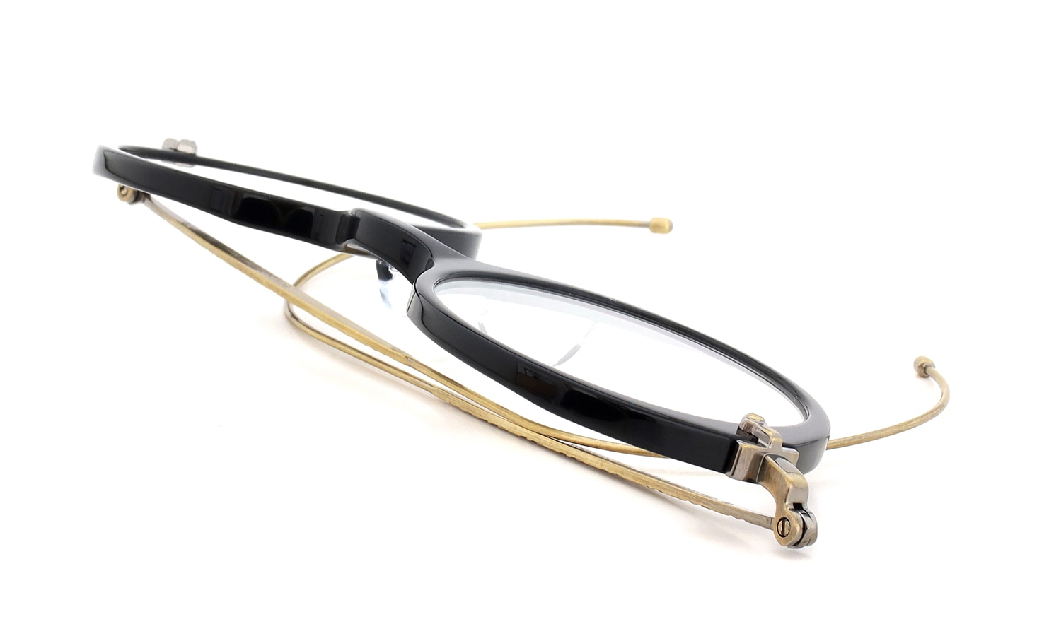 Oliver Goldsmith 100周年記念モデル 限定復刻メガネ通販 PORTSMOUTH col.Nero 折り畳んだ状態2