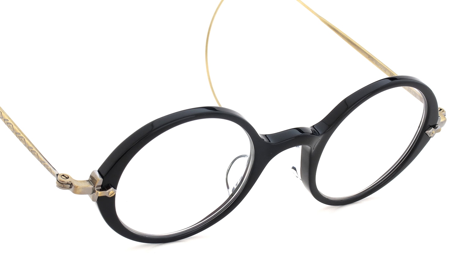 Oliver Goldsmith 100周年記念モデル 限定復刻メガネ通販 PORTSMOUTH col.Nero ブラックのフロント