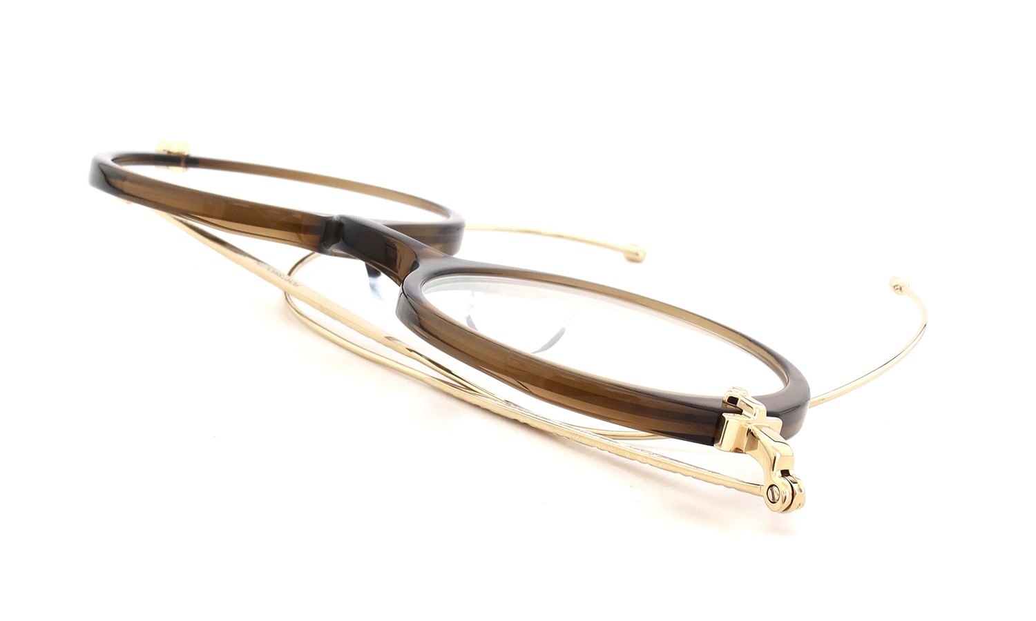 Oliver Goldsmith 100周年記念モデル 限定復刻メガネ通販 PORTSMOUTH col.Whiskey 折り畳んだ状態2