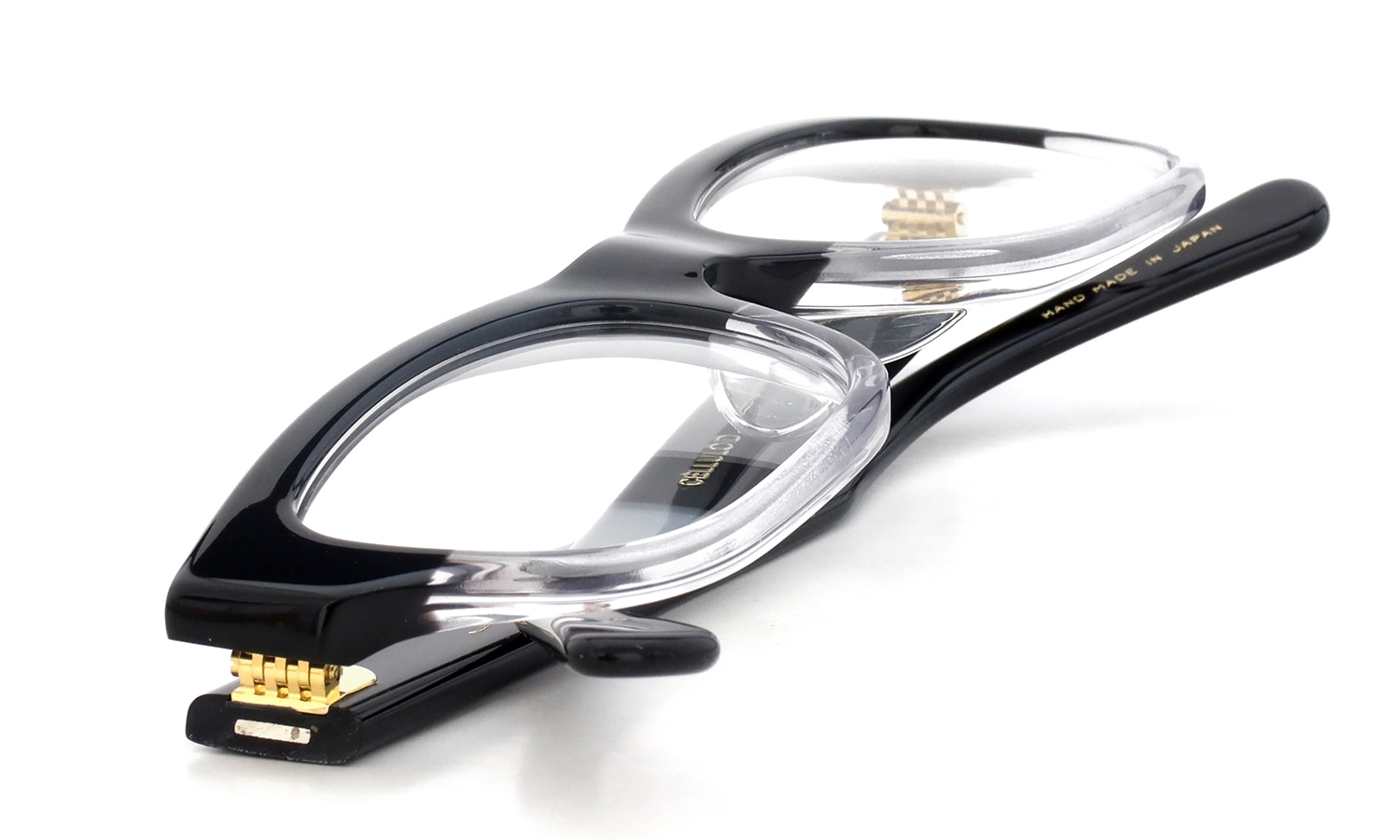 Oliver Goldsmith 限定生産セルロイドメガネ CONSUL-50 BF (BLACK FLOAT) 折りたたみ1