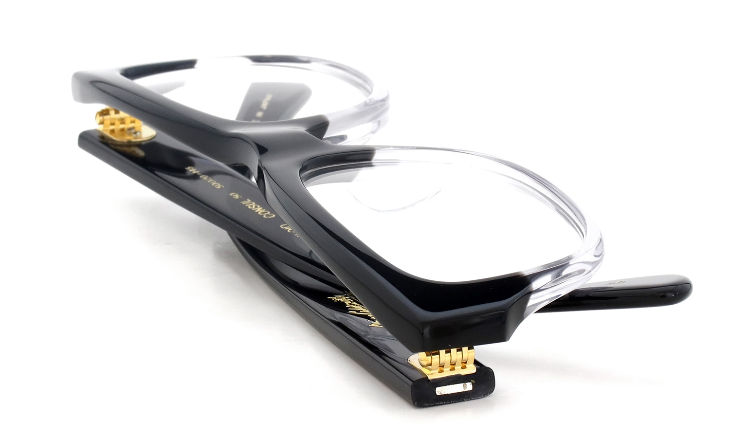 Oliver Goldsmith 限定生産セルロイドメガネ CONSUL-50 BF (BLACK FLOAT) 折りたたみ2