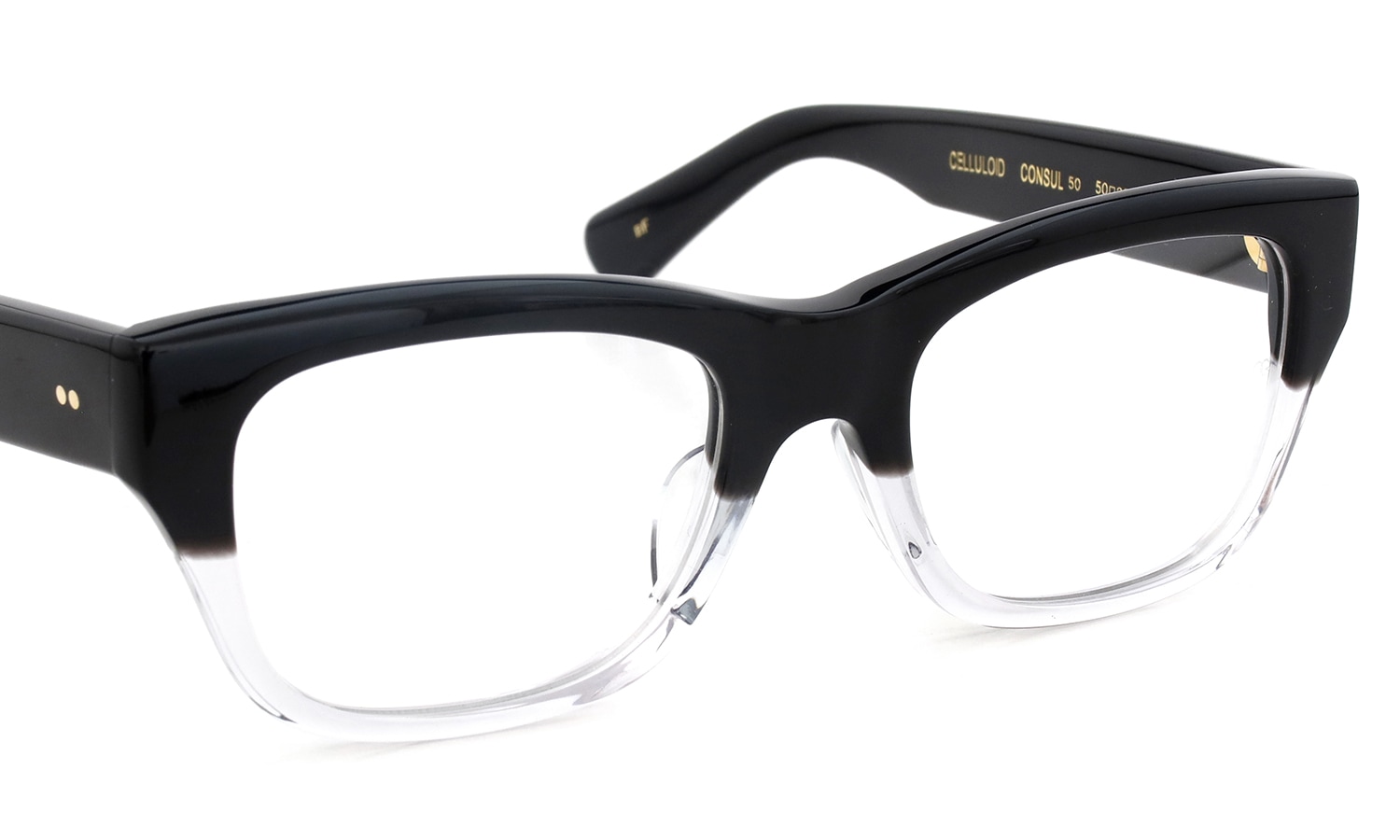 Oliver Goldsmith 限定生産セルロイドメガネ CONSUL-50 BF (BLACK FLOAT) フロント
