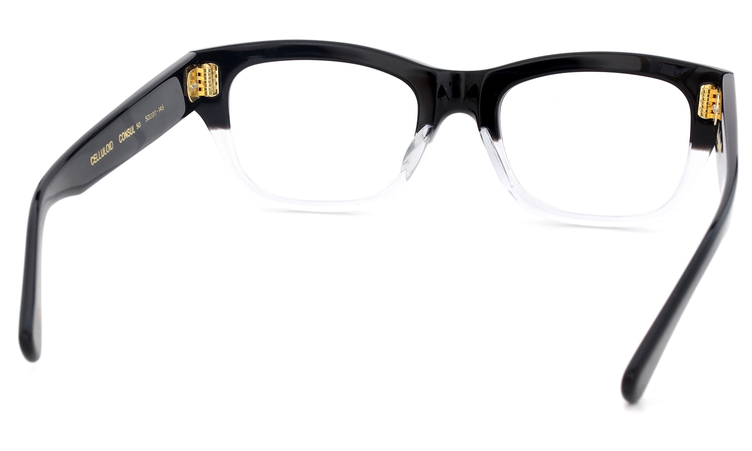 Oliver Goldsmith 限定生産セルロイドメガネ CONSUL-50 BF (BLACK FLOAT) フレーム裏側