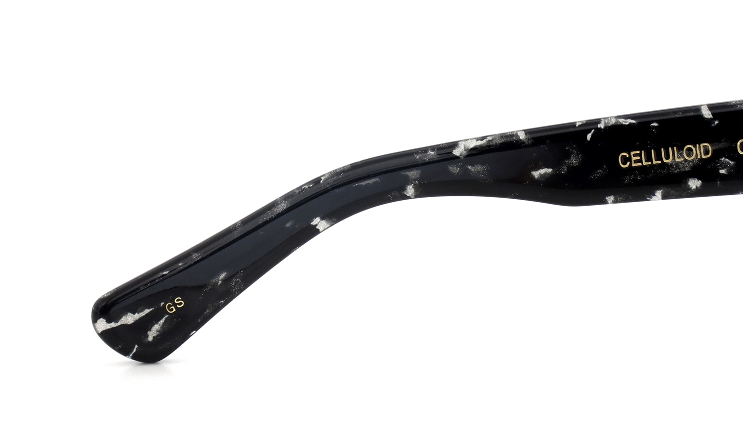 Oliver Goldsmith 限定生産セルロイドメガネ CONSUL-50 GS(Black Glitter) 左テンプル先の内側