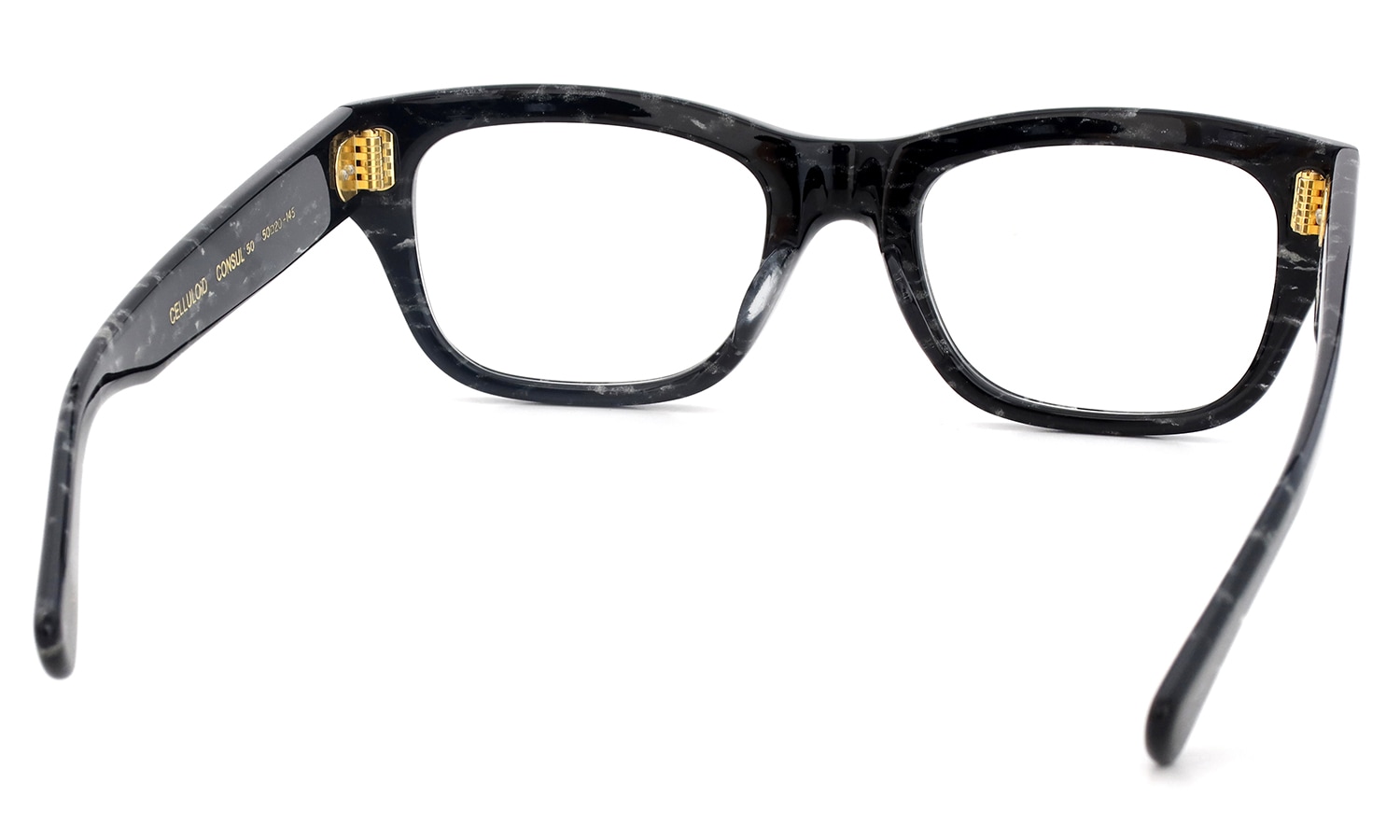 Oliver Goldsmith 限定生産セルロイドメガネ CONSUL-50 GS(Black Glitter) フレーム裏側