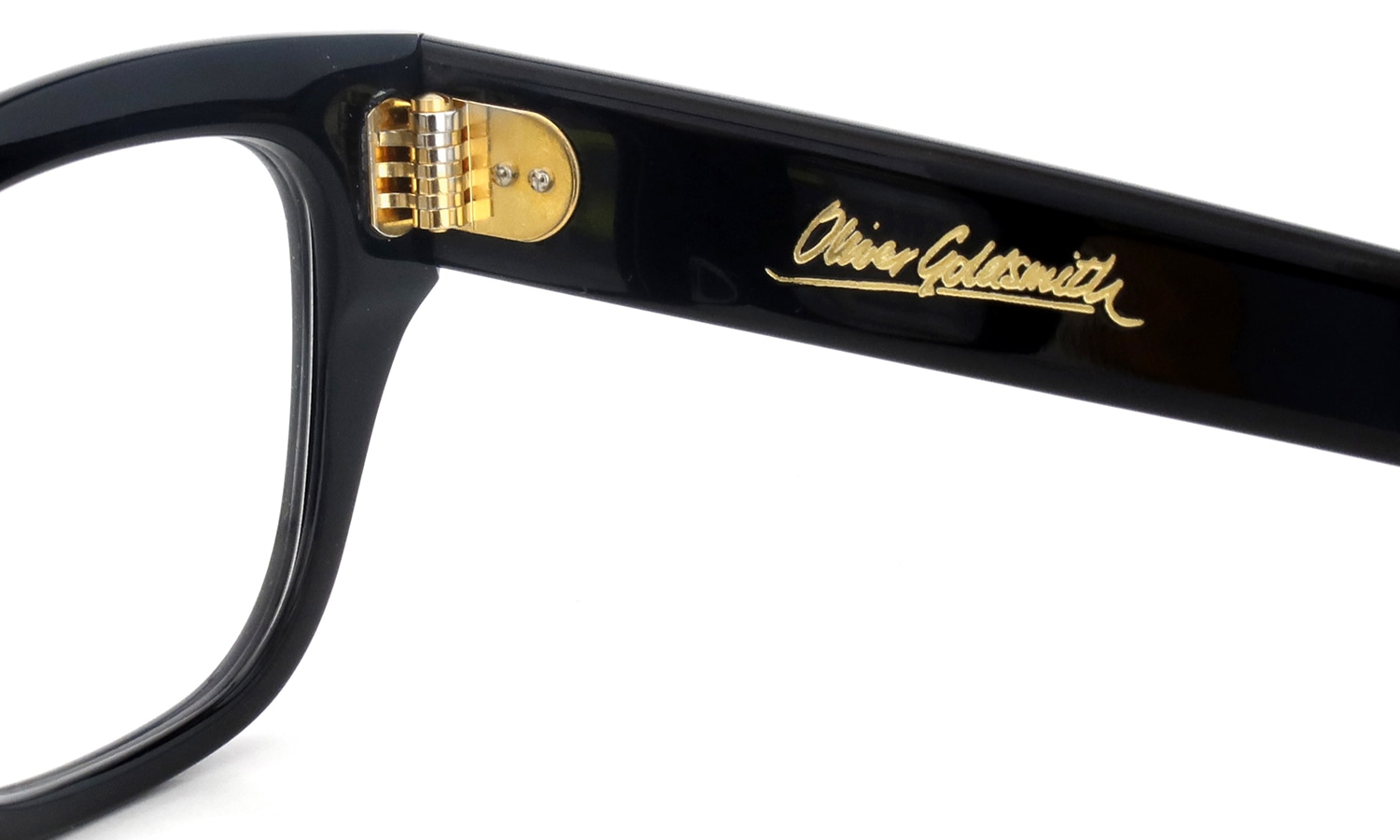 Oliver Goldsmith 限定生産セルロイドメガネ CONSUL-50 NO(ブラック) 右側ヒンジ裏と右テンプル