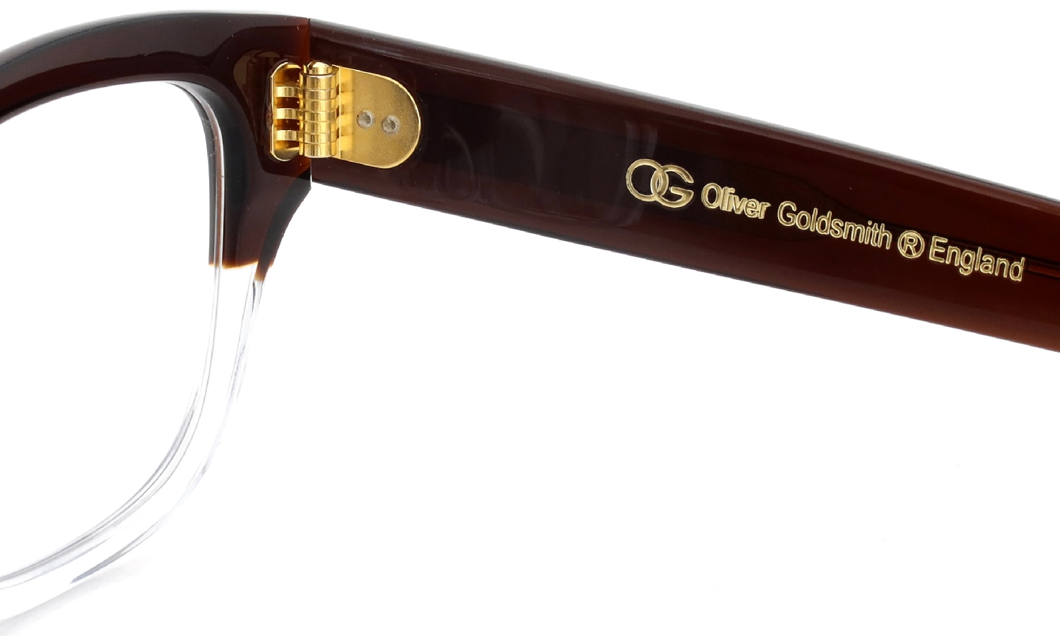 Oliver Goldsmith メガネ CONSUL-g col.Beer Float 右側ヒンジ裏と右テンプル