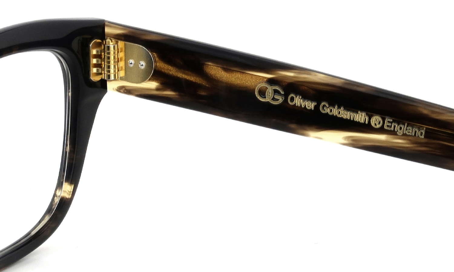Oliver Goldsmith メガネ CONSUL-g col.Bracken 右側ヒンジ裏と右テンプル