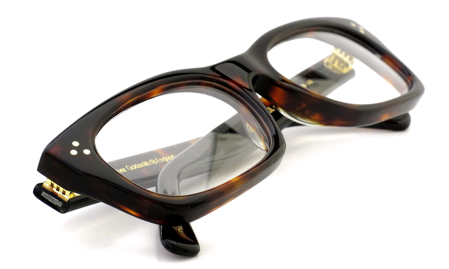 Oliver Goldsmith メガネ通販 VICE CONSUL-g Dark Tortoiseshell 折りたたみ状態