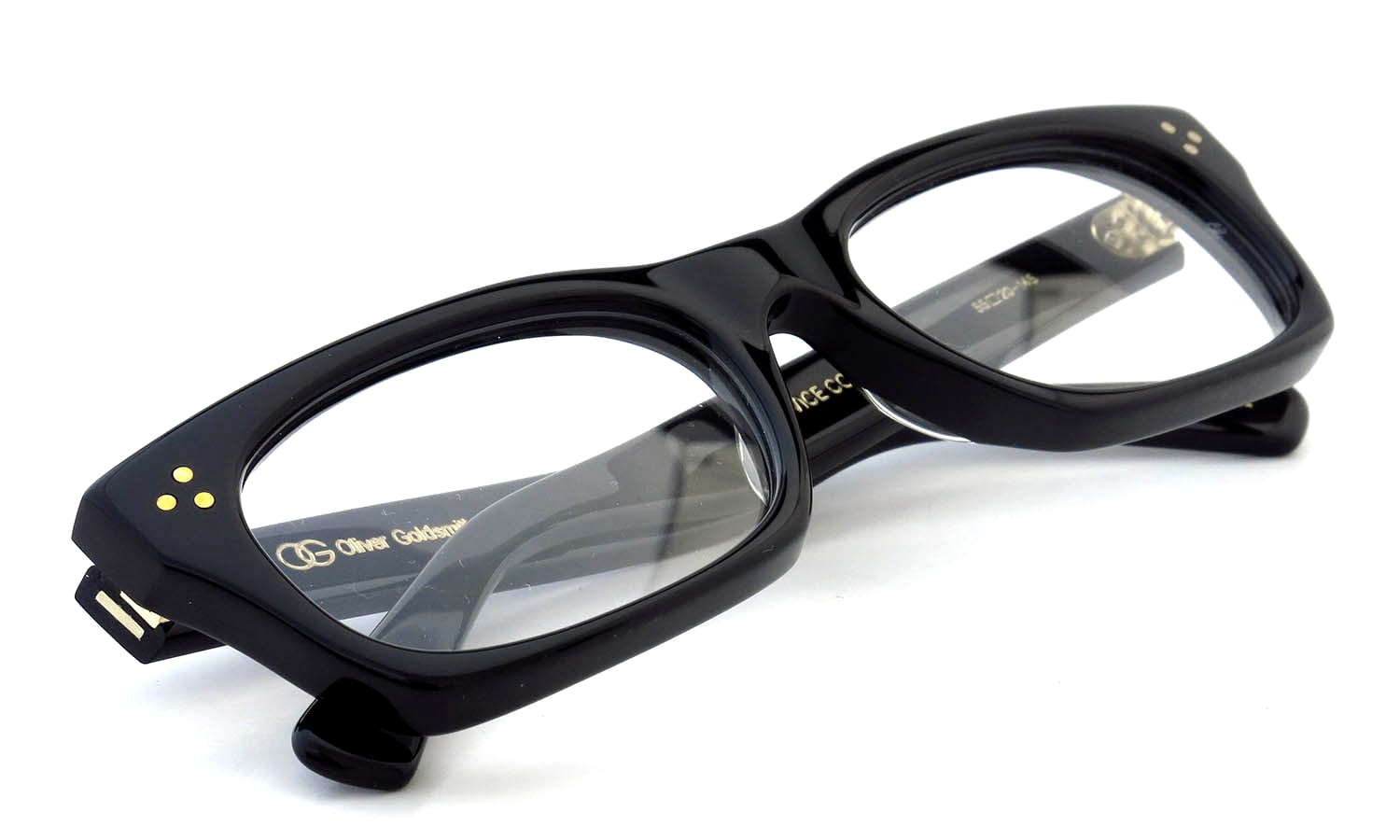 Oliver Goldsmith メガネ通販 VICE CONSUL-g Nero 折りたたみ状態