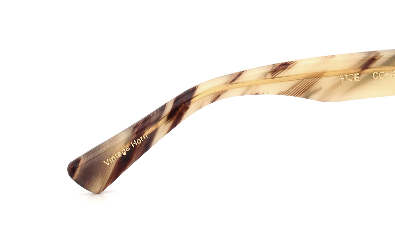Oliver Goldsmith メガネ VICE CONSUL-s col.Vintage Horn 左テンプル先の内側